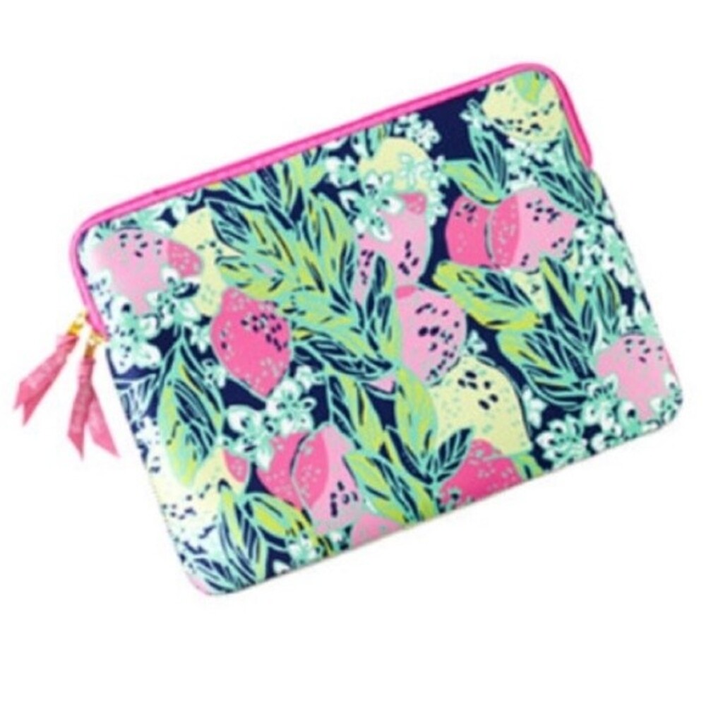 Lilly Pulitzer Neoprene Padded Laptop Ipad Sleeve Case in Spill The Juice Citrus